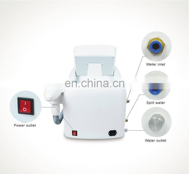 532nm/1064nm nozzle long pulse nd yag laser tattoo removal machine with 8 inches display