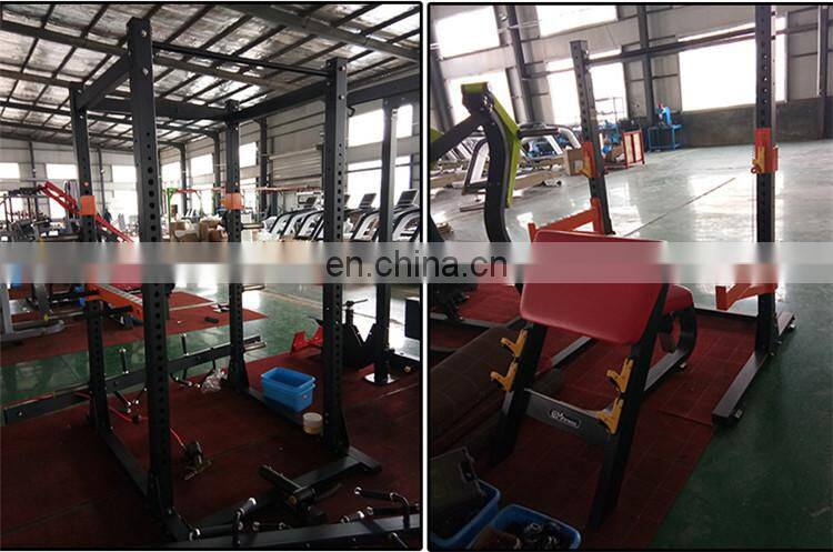 A multifunctional fitness machine squat horizontal push rack with single pull bar for the gym
