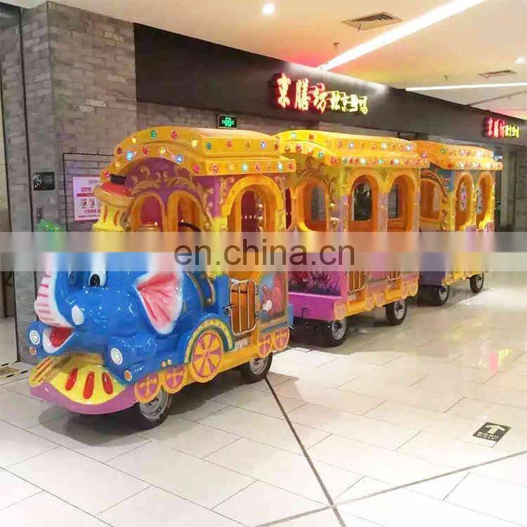 train electric parco giochi luna park shopping mall trackless train