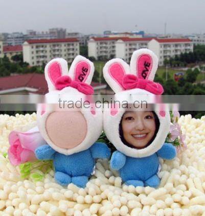 Wholesale diy 3d photo face doll your face doll print machine Heart rose rabbit 14CM 3d face doll maker Promotion