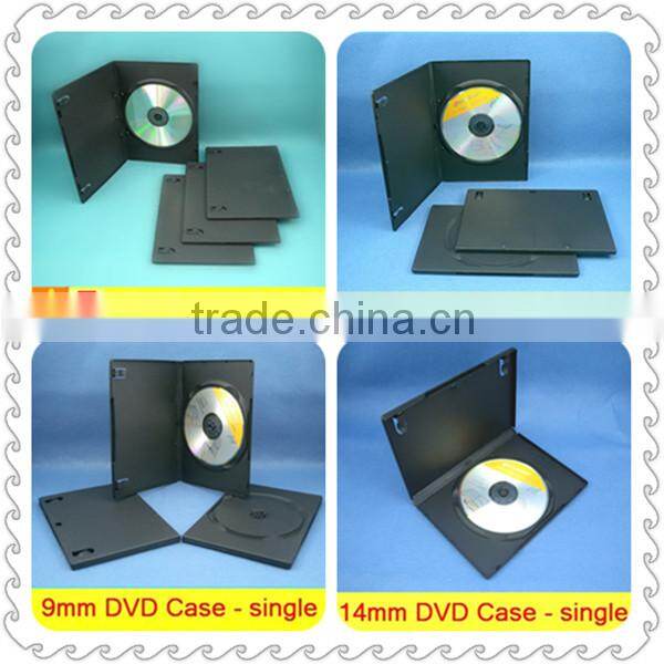 shantou factory black double 7mm short dvd plastic box