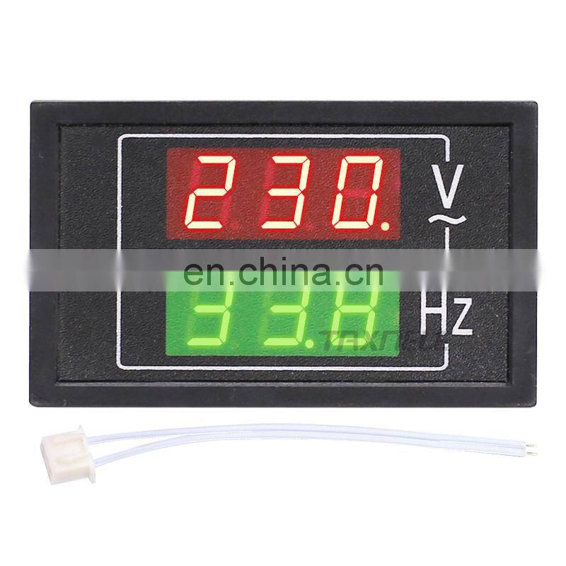 DL85 AC100-300V 10-100HZ Dual Display Voltage Frequency Meter LED Voltmeter HZ Meter Detector AC Meter
