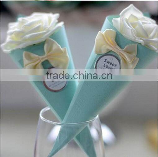 Custom company logo eco-friendly gift bag with flower/ flower gift box