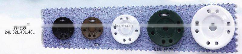 Round Plastic White Snap Button