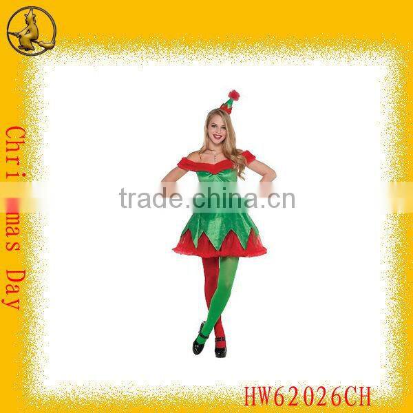 Fat Red Santa Claus Costumes with Hat and Moustache