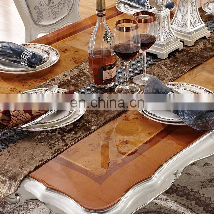 french style antique royal white marble dining room furniture sets
