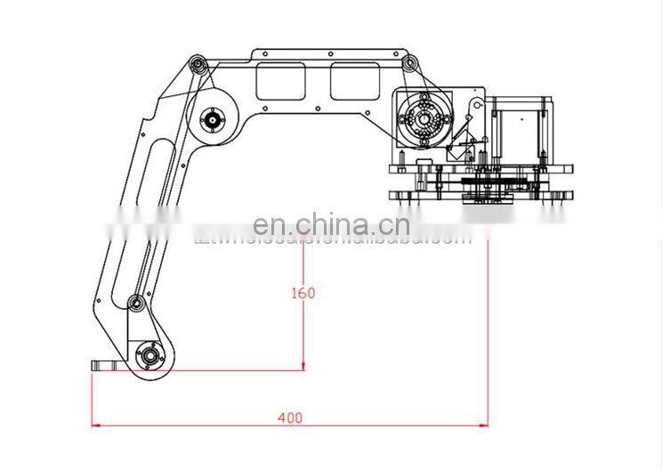Silver 6061 Aluminum Alloy 3pcs 42 Gear Motors + 3-Axis Mechanical Robot Arm 3-DOF Robotic Arm