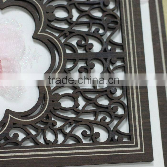 2016 Best Selling Classic Bengali Wooden Wedding Cars with Ribbon and Flower