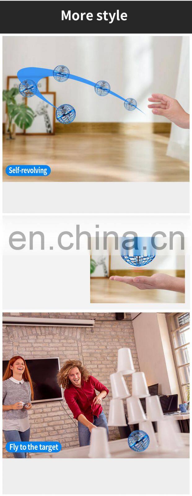 Amazon Hot selling Mini Training Spar UFO Spinning Relax Toys flying Spinner Balls