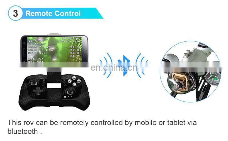 75m blue tooth controlled underwater drone with hd camera