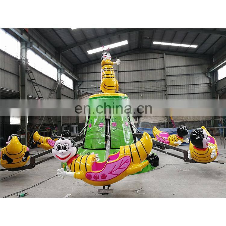 Outdoor Children rotary rides cute bee jumping rides for sale