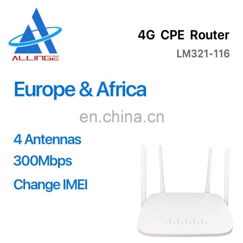 ALLINGE SDS1583 4G Industrial CPE Wireless Wifi Router Home Indoor Modem Long Range 3pcs External Antennas 1WAN/4LAN Port