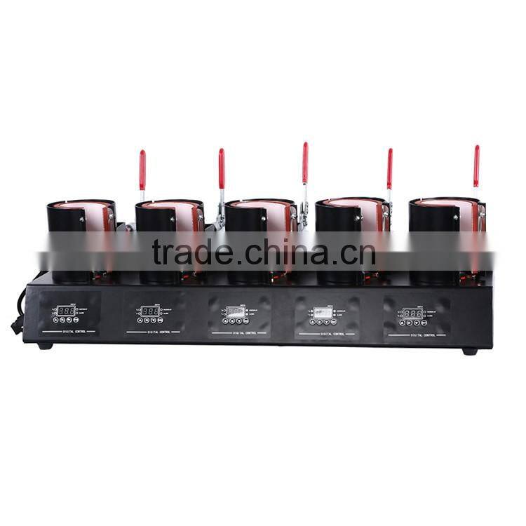 Good quality sublimation5 in 1 combo Mug heat press,factory price printing machine