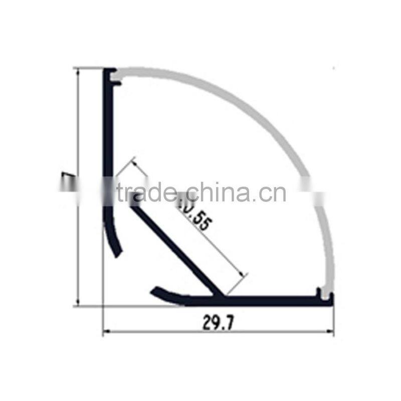 profile extrusion anodized aluminum led profile corner shape for led strip