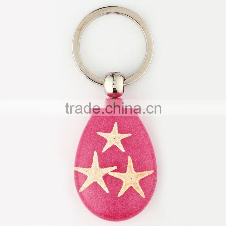 2016 New lovely keychain with real starfish