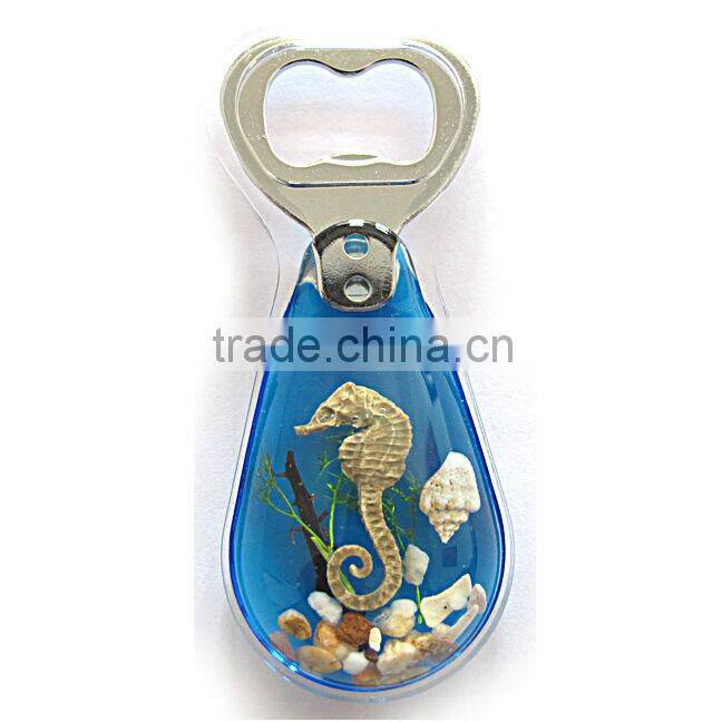 Sea horse promotional custom acrylic souvenir bottle opener