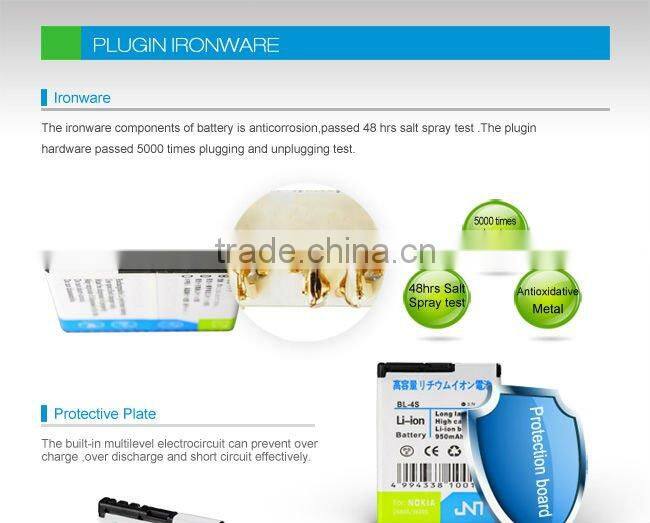 Mobile Battery work for Nokia 3600s/1006/2680s/3602s/6202c/6208c/7020/7100s/7610c/7610s/X3-02etc.models