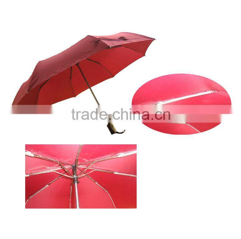 good quality windproof 3 folding auto umbrella