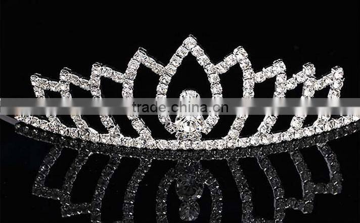 Handmade Luxury Wedding Rhinestone Bridal Crystal Tiara Bridal Crown