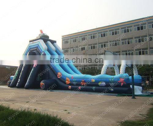 Alliance newest design big inflatable lake water slide for kids and adults