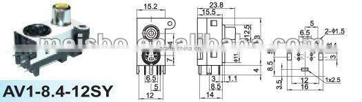 Mini female 12v to 220v single audio converter jack