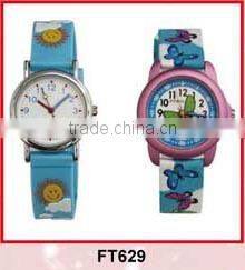 FT629 ODM logo children cartoon cute analog quartz plastic watch