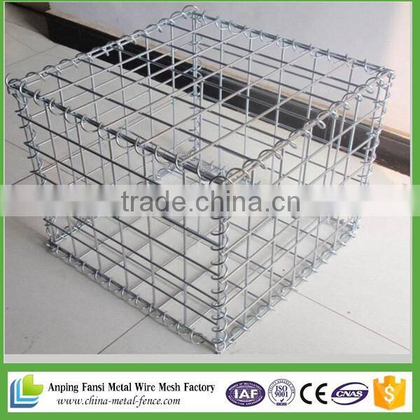 2x2x1m galvanized welded gabion cage for stone wall