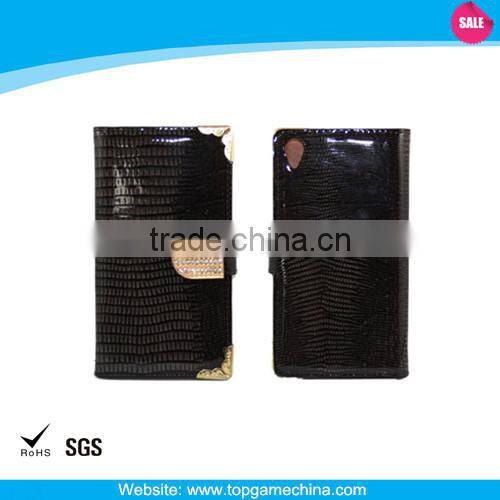 Book style leather case for mobile phone sony xperia Z1 L39h, easy sell