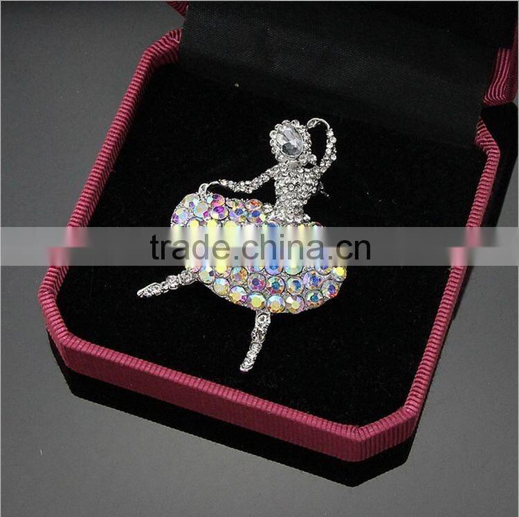 2016 Fashion Jewelry Manufacturers Selling Jewelry Dancing Ballet Girl Brooch Premium Corsage