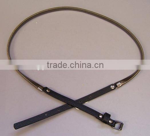 Metal Chain Decorative PU Belt -- E1543
