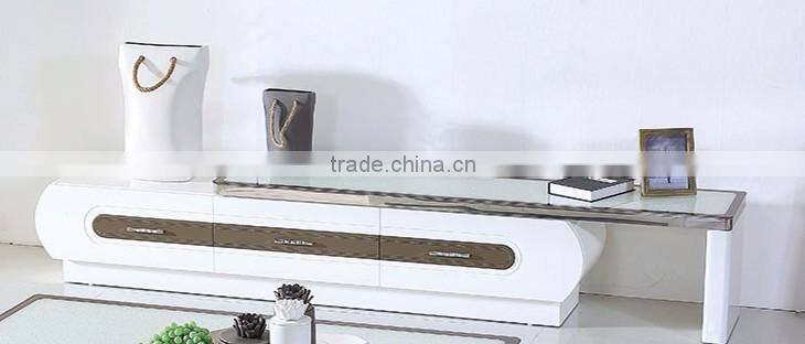2016 fancy wooden tv stand design with drawer