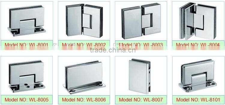 Semi-circinal 0 Degrees Bathroom Glass Door Clamp Glass Door Hinge