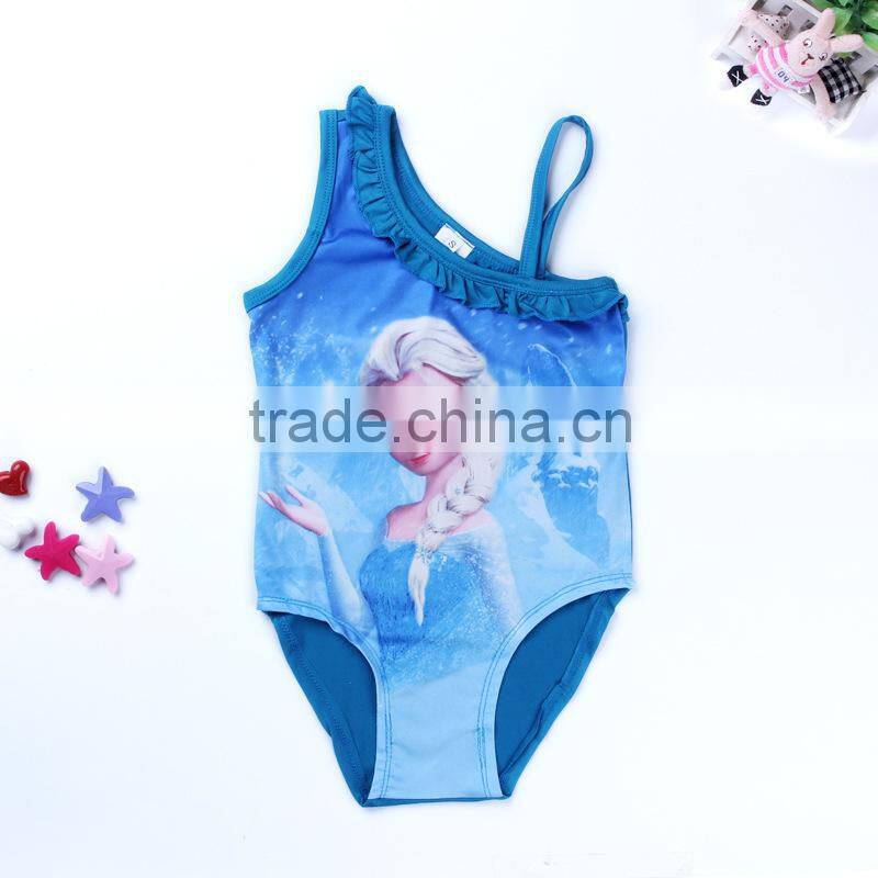 One Piece Elsa Princess 2015 Kids Girls Swimwear