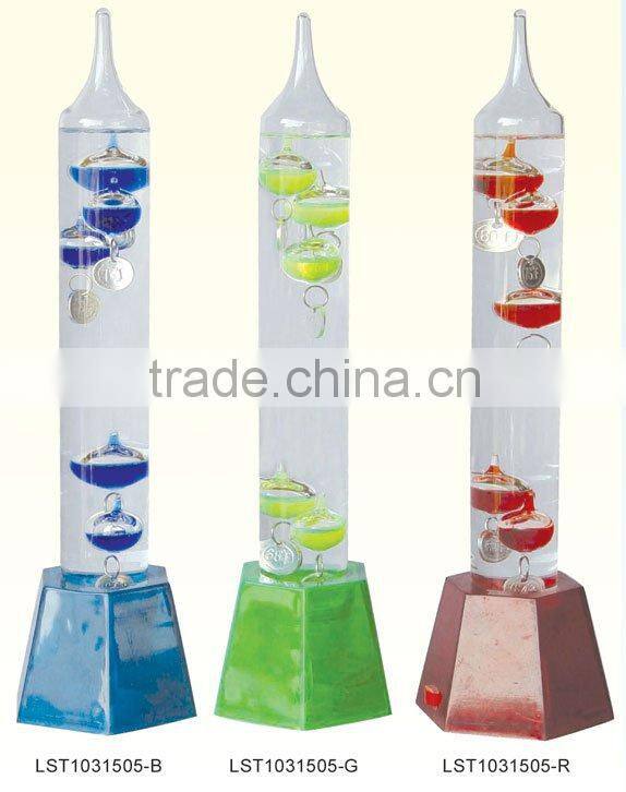 Galileo Thermometer with LED Base