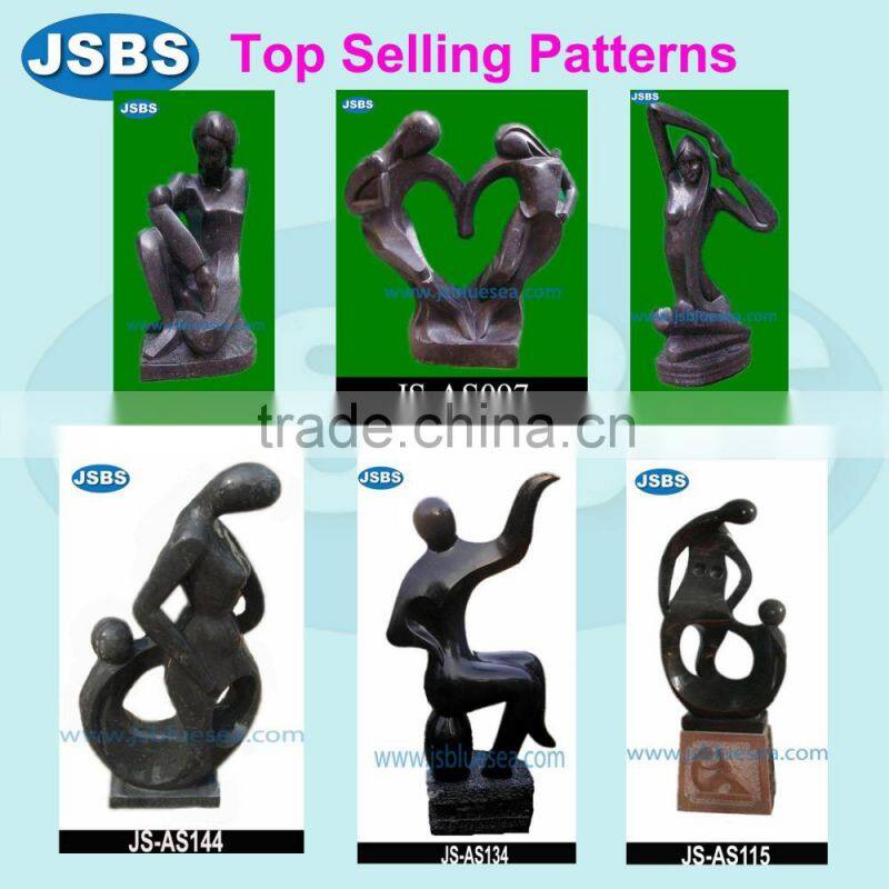 hand carved natural stone abstract art statue