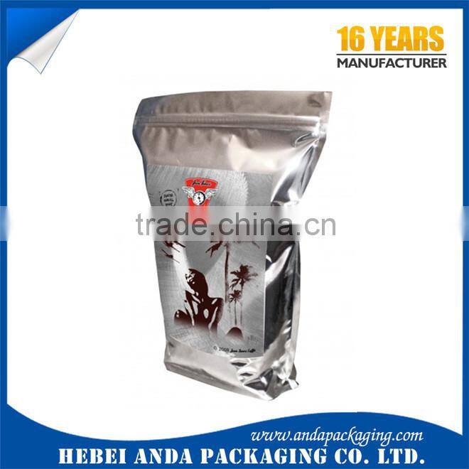 Custom food packaging aluminum foil laminated roll film/ Flat Bottom Pet Food Bag Zip lock Bag