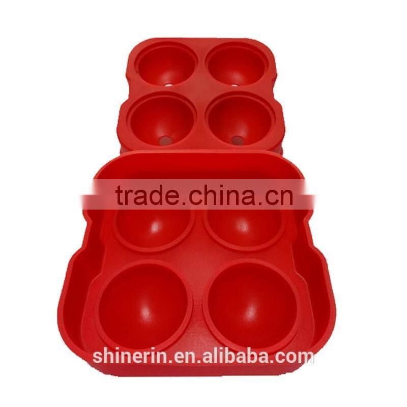 Party use christmas silicone ice cube tray with lid