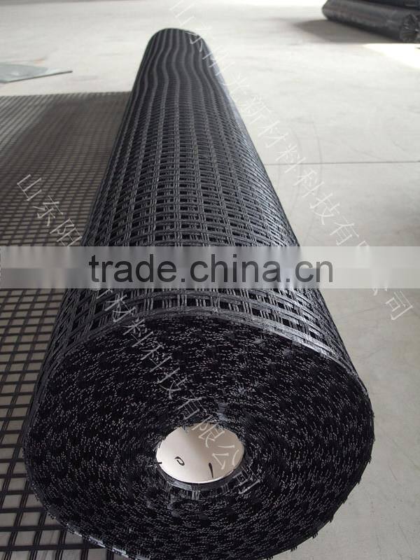 Best quality Oil-soluble PVC biaxial warp-knitting polyester geogrid with CE