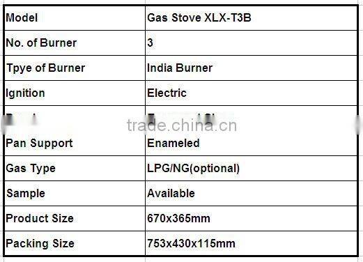 Table Tempered Glass Gas Stove/Gas Hob/Gas Cooker XLX-T3B