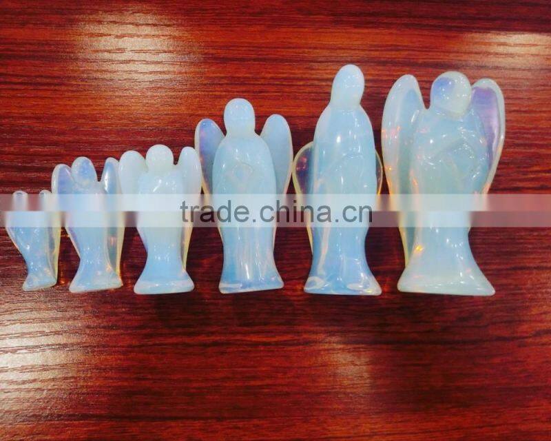 Many sizes with Natural hand Carved Opalite Angels