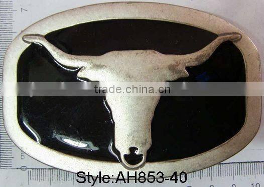 skull logo belt buckle heart shape joint buckle men clip metal buckle