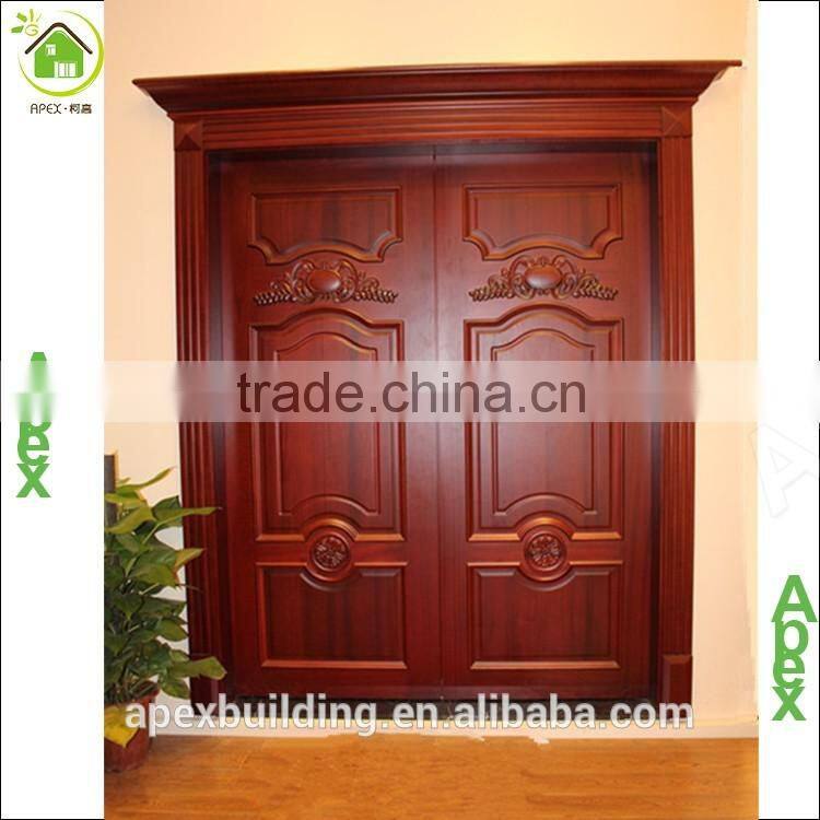 Solid wood double front doors