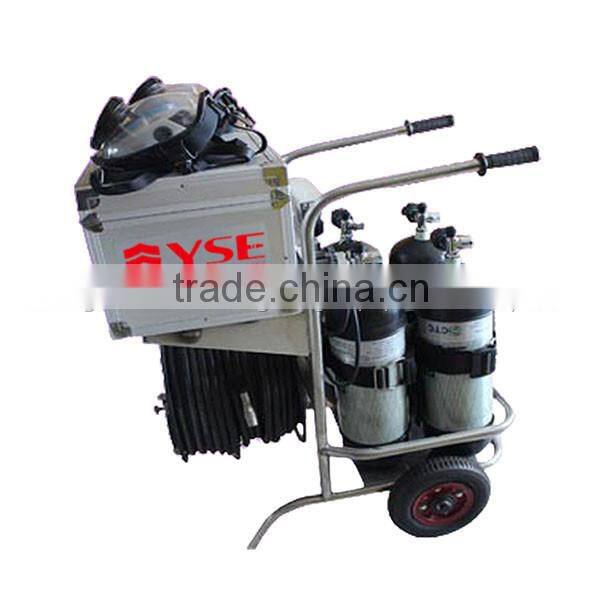 Trolley breathing apparatus with 4 carbon cylinders