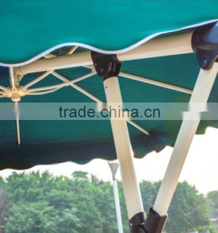 Large Windproof Green Red Beige Round Square Bali Tilt Mechanism Customized Outdoor Patio Garden Beach Umbrella with Marble Base