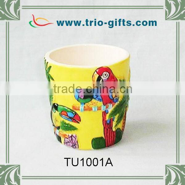Ceramic tea or coffee cup dolphin design