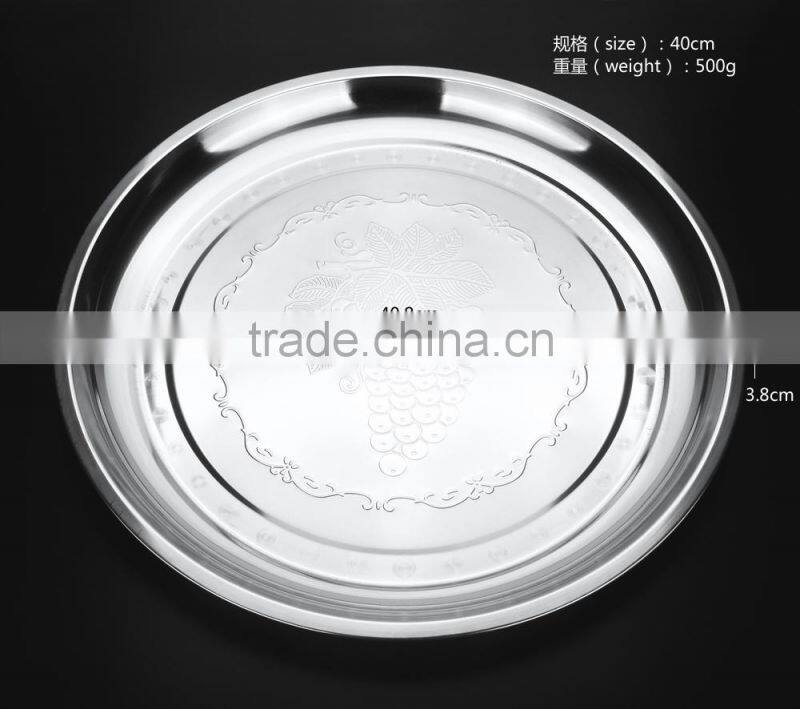 Wholesale new china tableware stainless steel steak plate