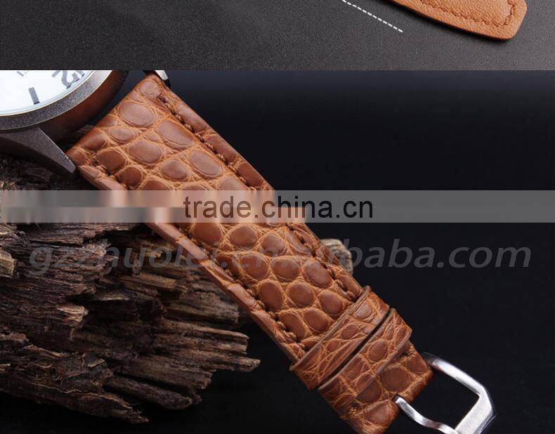 Customized 20mm 21|mm 22mm high quality genuine alligator leather Watch Strap wholesale 3PCS