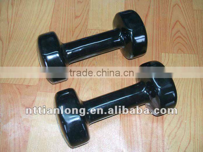 Teenloon lastest vinyl dipping dumbbell set with plastic stand