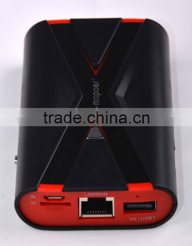 X-man design super slim power bank with 3G wifi pocket router function