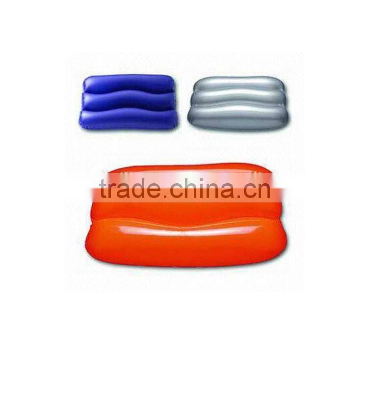 Hot selling Top quality eco-friendly flocking PVC inflatable pillow for promotion
